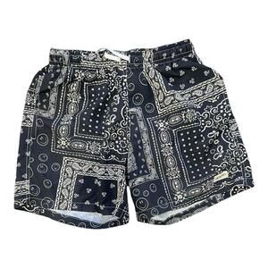 Bather Swim Shorts Mens Medium Recycled Polyester Trunks Drawstring Liner AOP